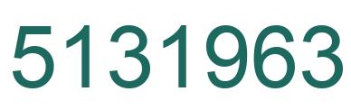 Number 5131963 green image