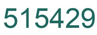 Number 515429 green image