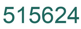 Number 515624 green image