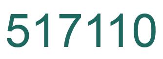Number 517110 green image