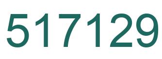Number 517129 green image