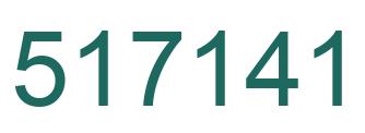 Number 517141 green image