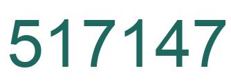 Number 517147 green image