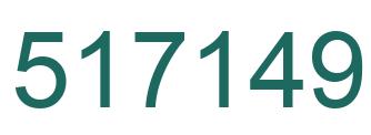Number 517149 green image