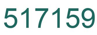 Number 517159 green image