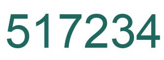 Number 517234 green image