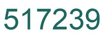 Number 517239 green image