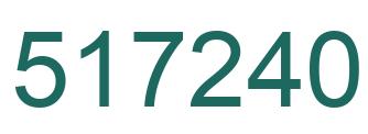 Number 517240 green image