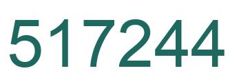 Number 517244 green image