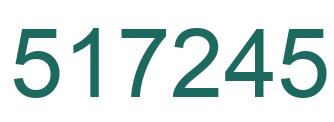Number 517245 green image