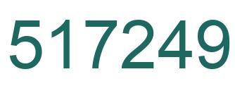 Number 517249 green image