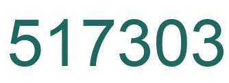 Number 517303 green image