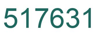 Number 517631 green image