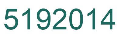 Number 5192014 green image