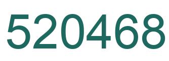 Number 520468 green image