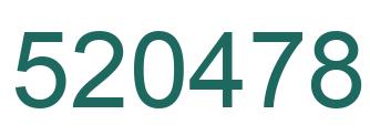 Number 520478 green image