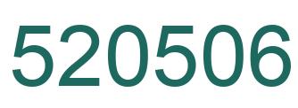 Number 520506 green image