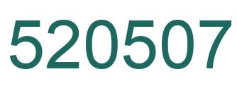 Number 520507 green image