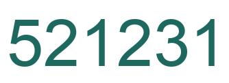 Number 521231 green image