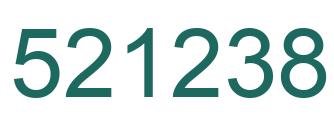 Number 521238 green image