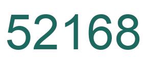 Number 52168 green image