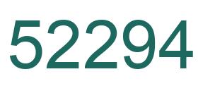 Number 52294 green image