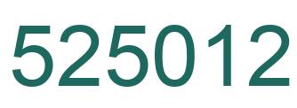 Number 525012 green image