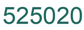 Number 525020 green image