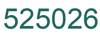 Number 525026 green image