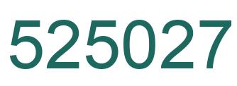 Number 525027 green image