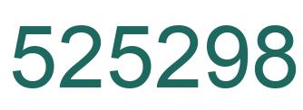 Number 525298 green image