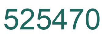 Number 525470 green image