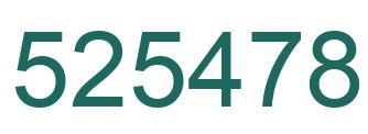 Number 525478 green image