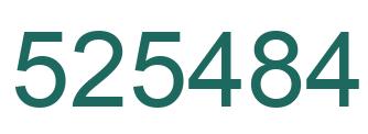 Number 525484 green image