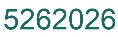 Number 5262026 green image