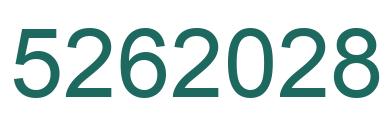 Number 5262028 green image