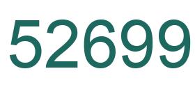 Number 52699 green image