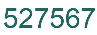 Number 527567 green image