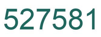 Number 527581 green image