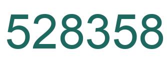 Number 528358 green image