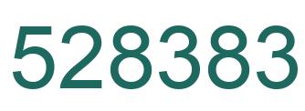 Number 528383 green image
