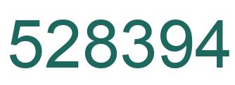 Number 528394 green image