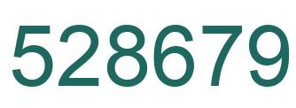 Number 528679 green image