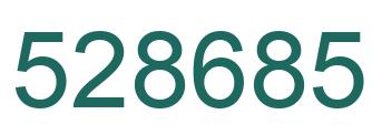 Number 528685 green image