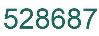 Number 528687 green image