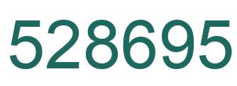 Number 528695 green image