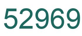 Number 52969 green image