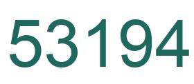 Number 53194 green image