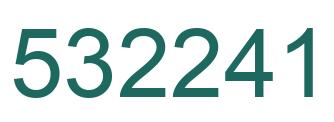 Número 532241 imagen verde
