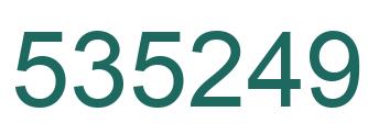 Number 535249 green image